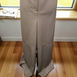 Banana Republic Taupe Wide Leg Faux Leather Pants, XXL